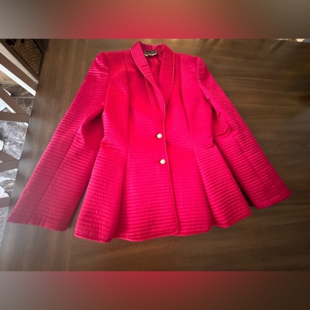 Pierre LeBiche Women's Pink Silk Blazer 10